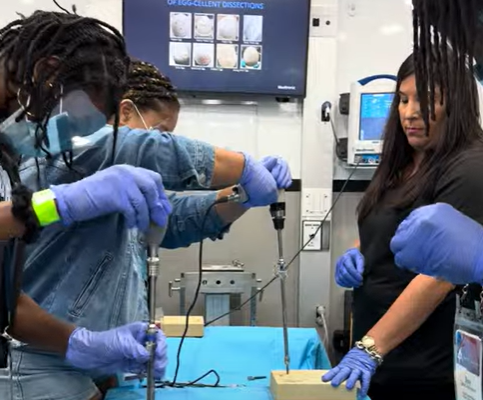 people working in a lab