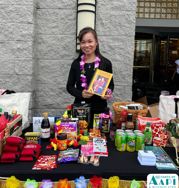 Vendor showcasing their AAPI products in a booth