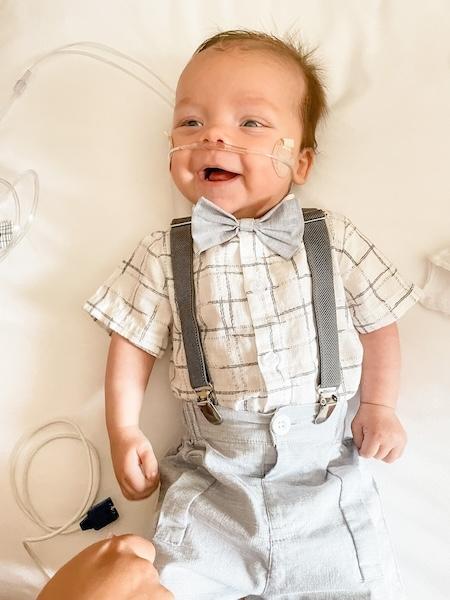 Cameron all dressed up with a bow tie.