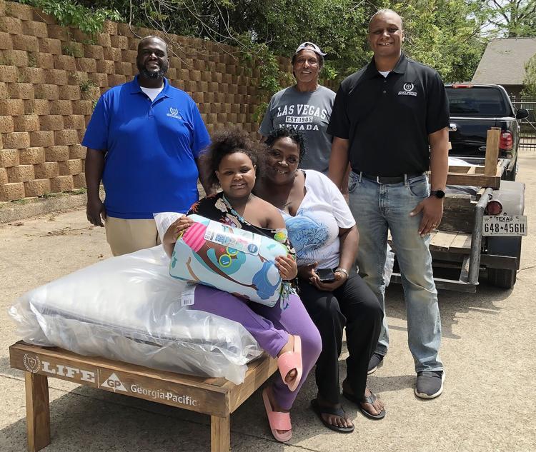 Family with bed