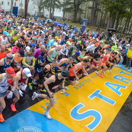 Starting line at the BAA Boston Marathon.