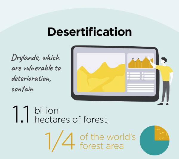"Desertification" with statistics.