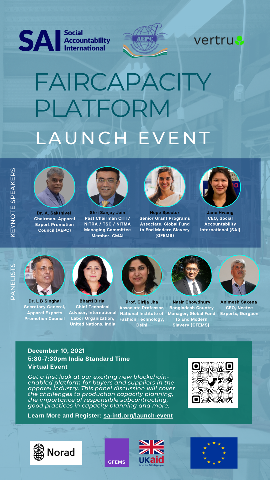 SAI FAIRCAPACITY PLATFORM Launch event flyer