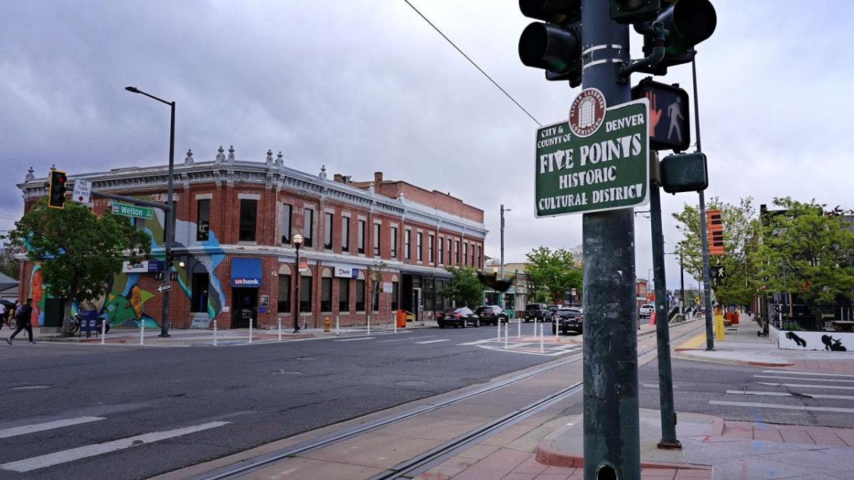 Image of an intersection in the Five Points area of Denver