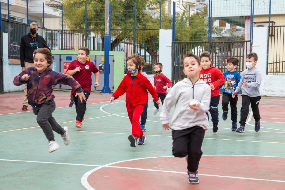 Physical exercise and play time is important at Youth Club in Greece