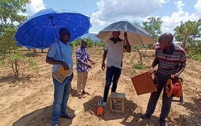 Engineers from Freshwater Project International working in Malawi.