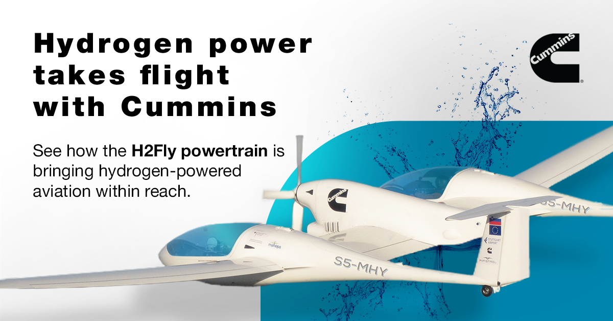 Hydrogen power takes flight with Cummins