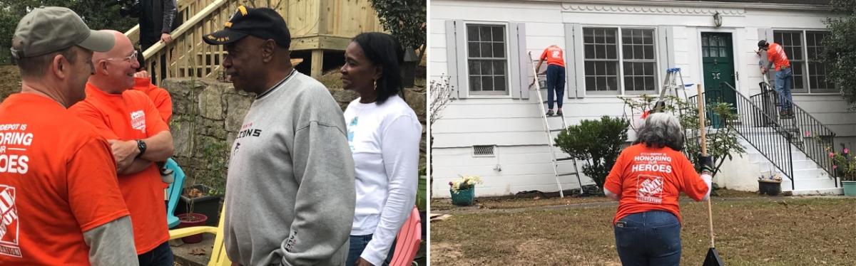 The Home Depot volunteers shown.