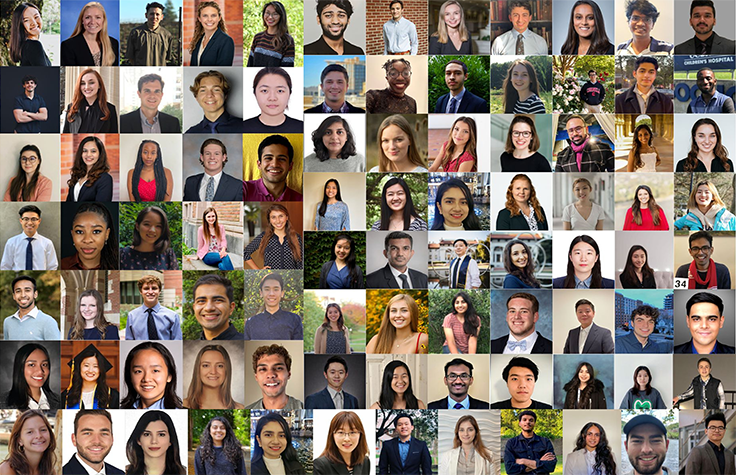 2022 Illumina interns include Victor Olowomeye (second row, far right); Anna Yusov (third row, far right); Rachel Hong (fifth row, third from the left).