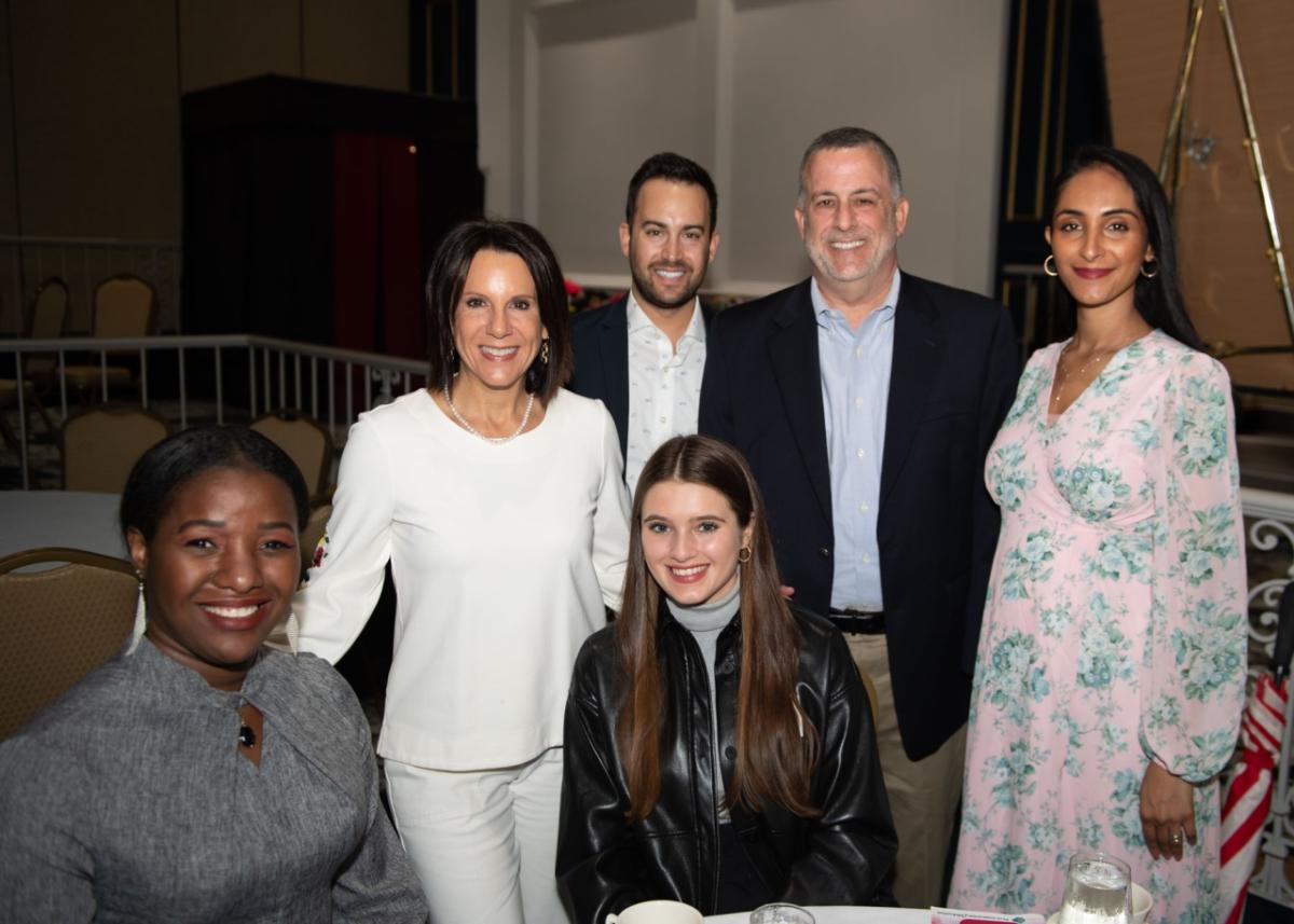  KeyBank Market President Lara DeLeone (second from left) along with SVP, Service Digitization Tracie Cleveland Thomas (far right) and Business Banking Virtual Relationship Manager Alicia Terakedis (far left) gather with Move To PROSPER founders at graduation ceremony.