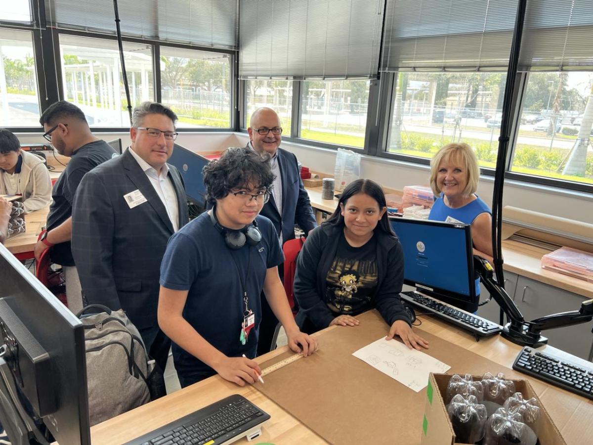 KeyBank team members with  Immokalee Foundation students.