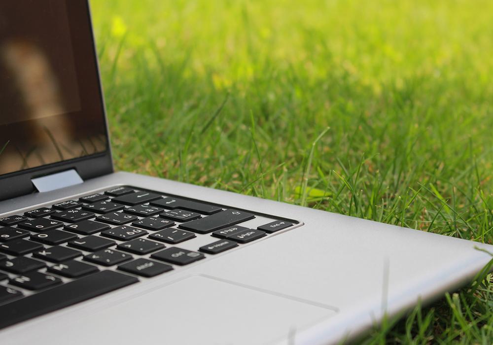 Laptop on Grass