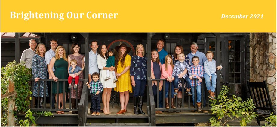 "Brightening Our Corner" Newsletter cover