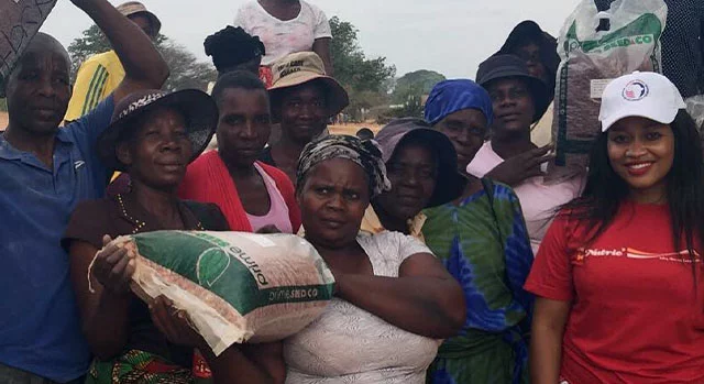 Nobu with female farmers