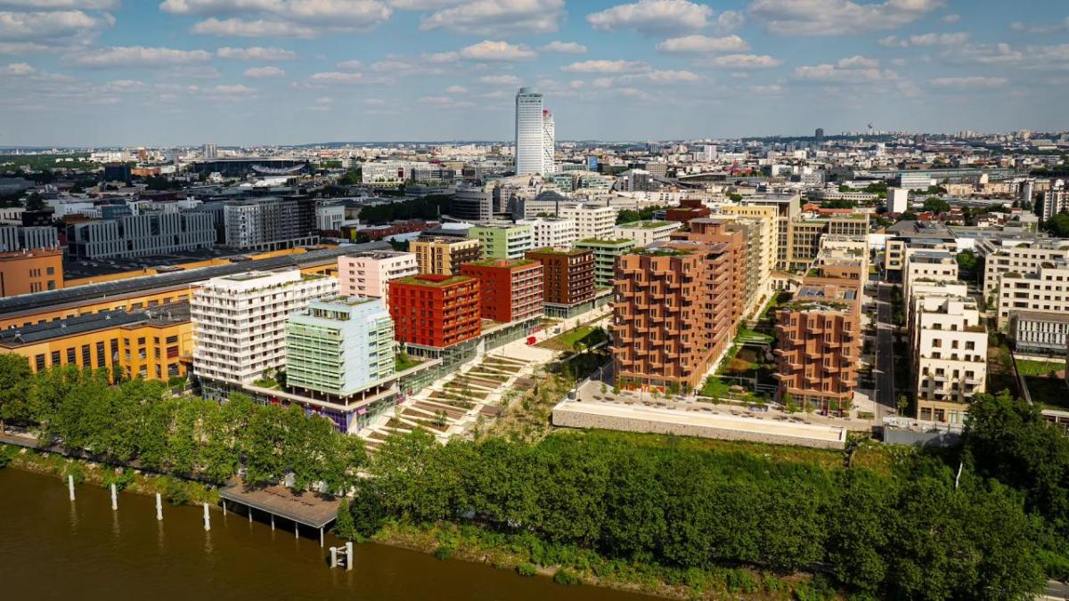 View of the Paris 2024 olympic village 