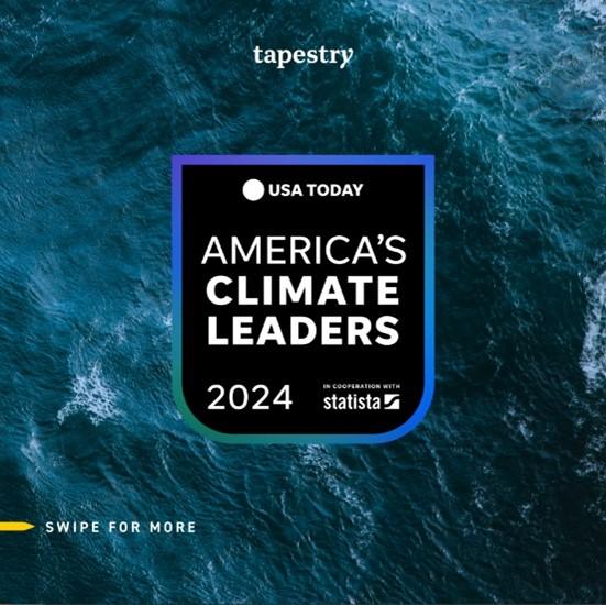 America's Climate Leaders 2024 badge on top of image of ocean