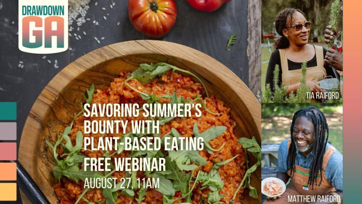 Image of Chef/Farmers Matthew and Tia Raiford with plant-based food