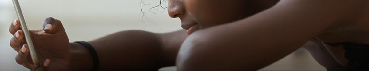 Young girl on her cell phone.