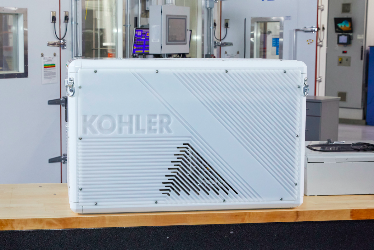 Kohler-branded engine sitting on table