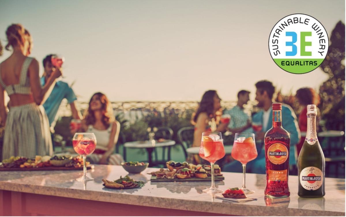 MARTINI drinks being served at an outdoor party