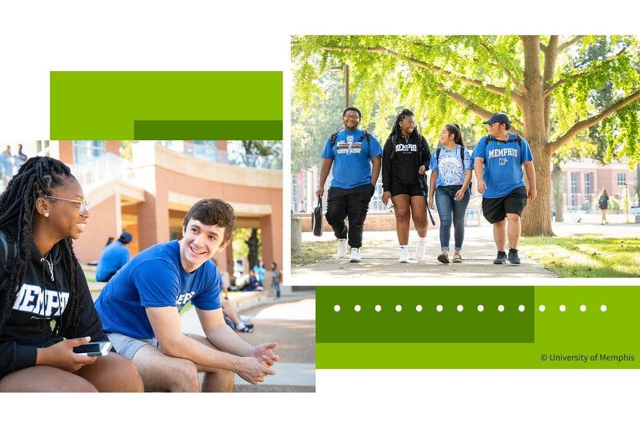 students walking on the sidewalk