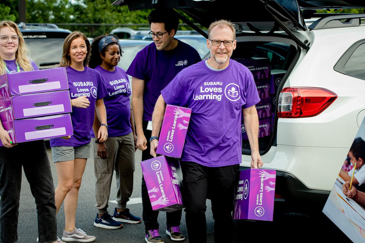 Volunteers smiling