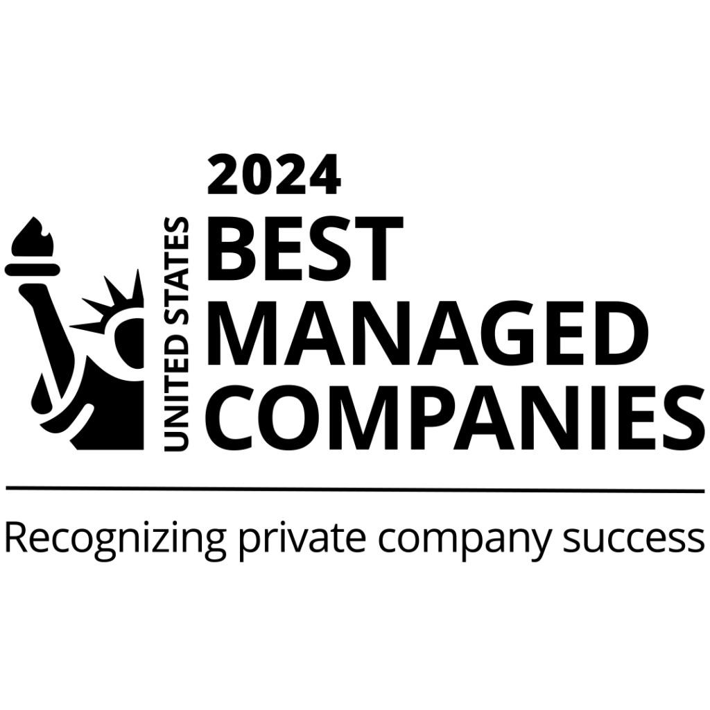 "2024 United States Best Managed Companies. Recognizing private company success" badge.