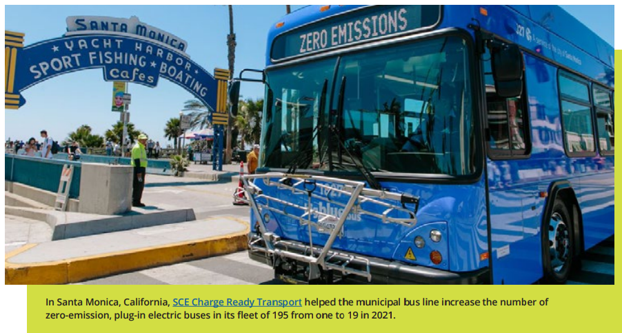 Bus with sign "zero emissions