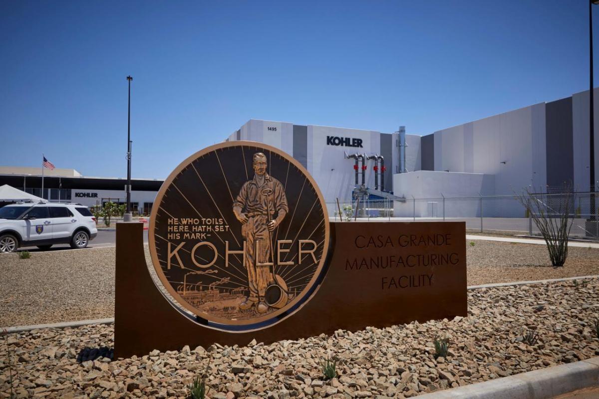 Kohler sign at the new plant