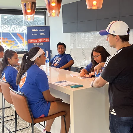 Students at a table