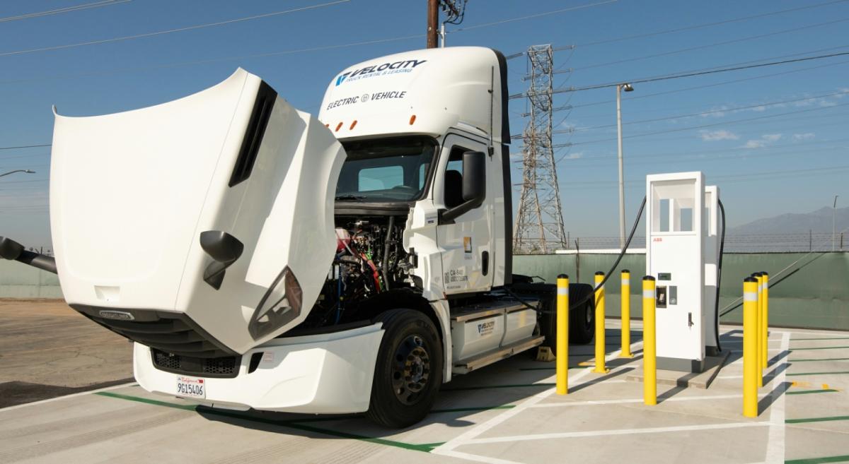 truck with front hood open