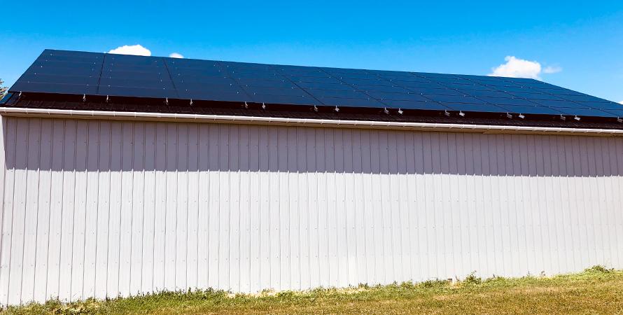 Side of a barn on Fults Farm