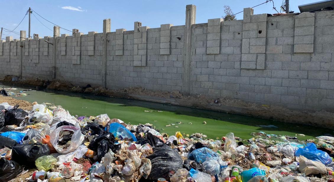 In Gaza, 75% of solid waste is dumped, with no controls or sanitation services.