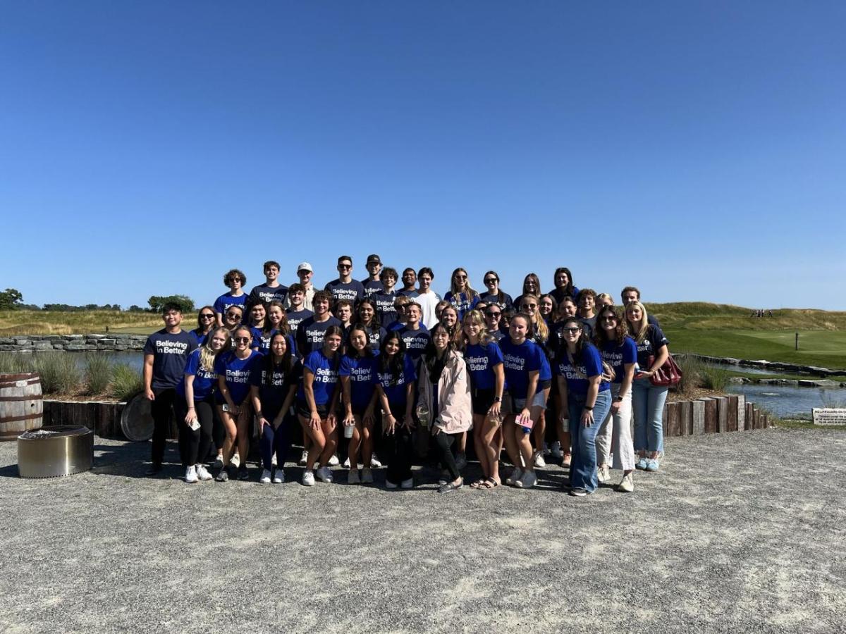 Group of interns outside