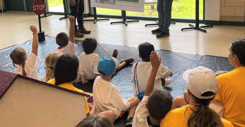 Students raising their hands