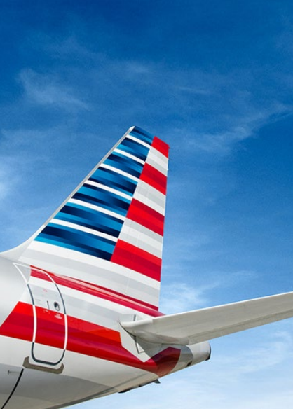 Tail of American Airlines plane