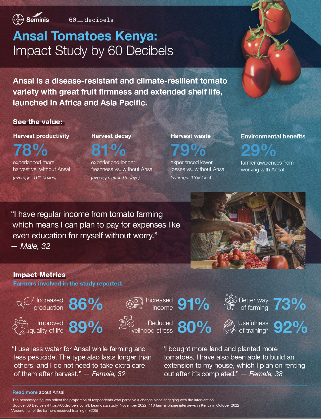 Infographic on Ansal Tomatoes Kenya 