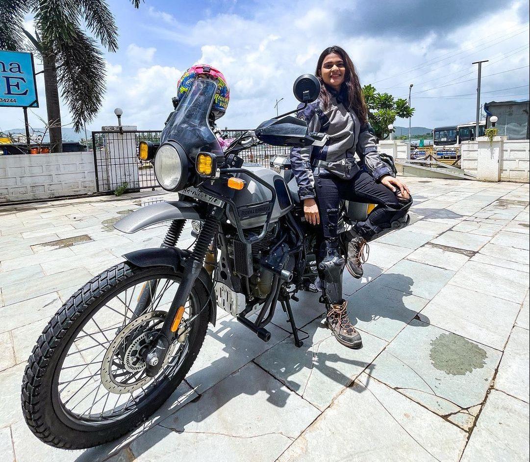 Vishakha on bike