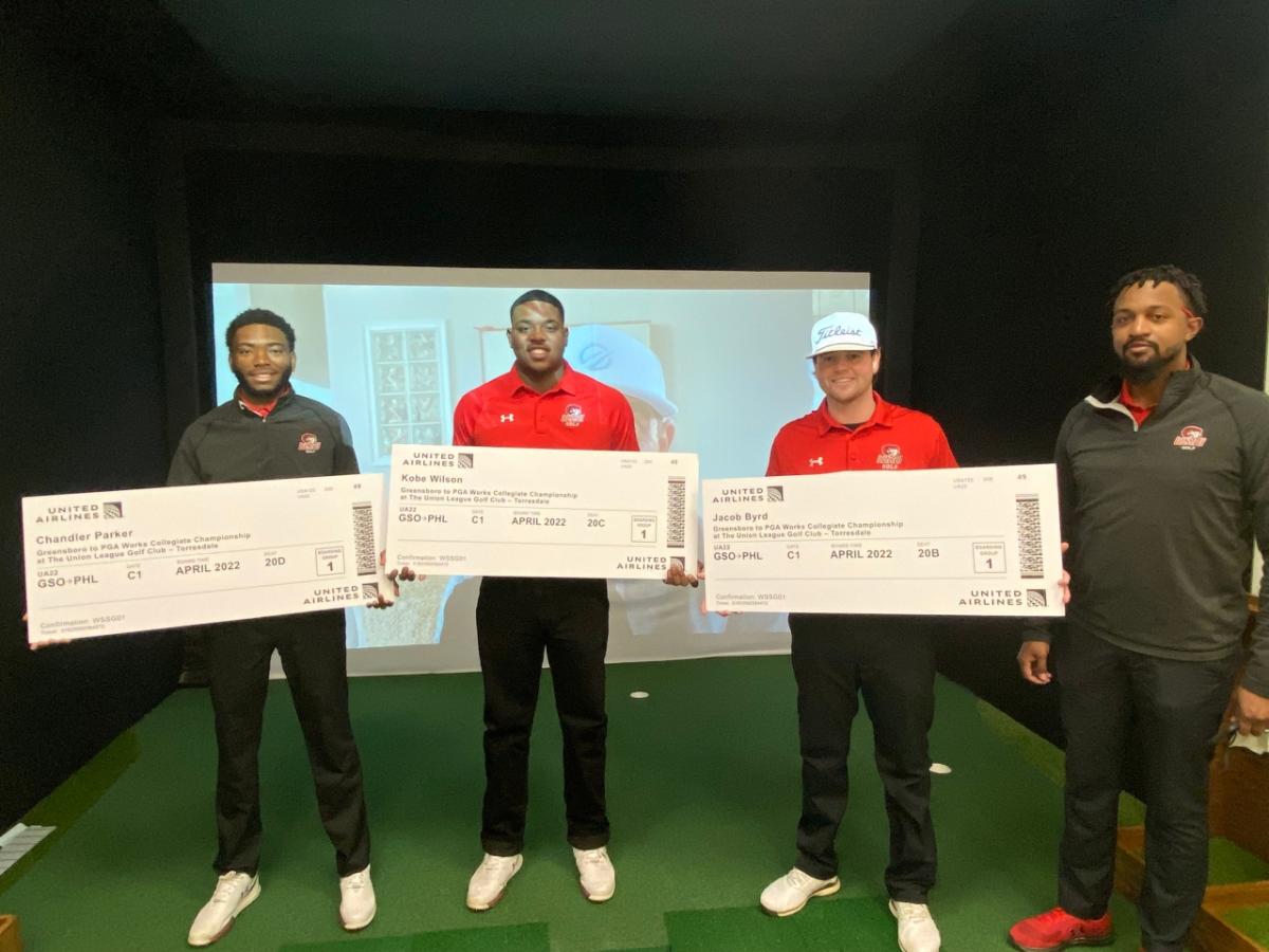 winston salem state university golf team with united airlines boarding passes